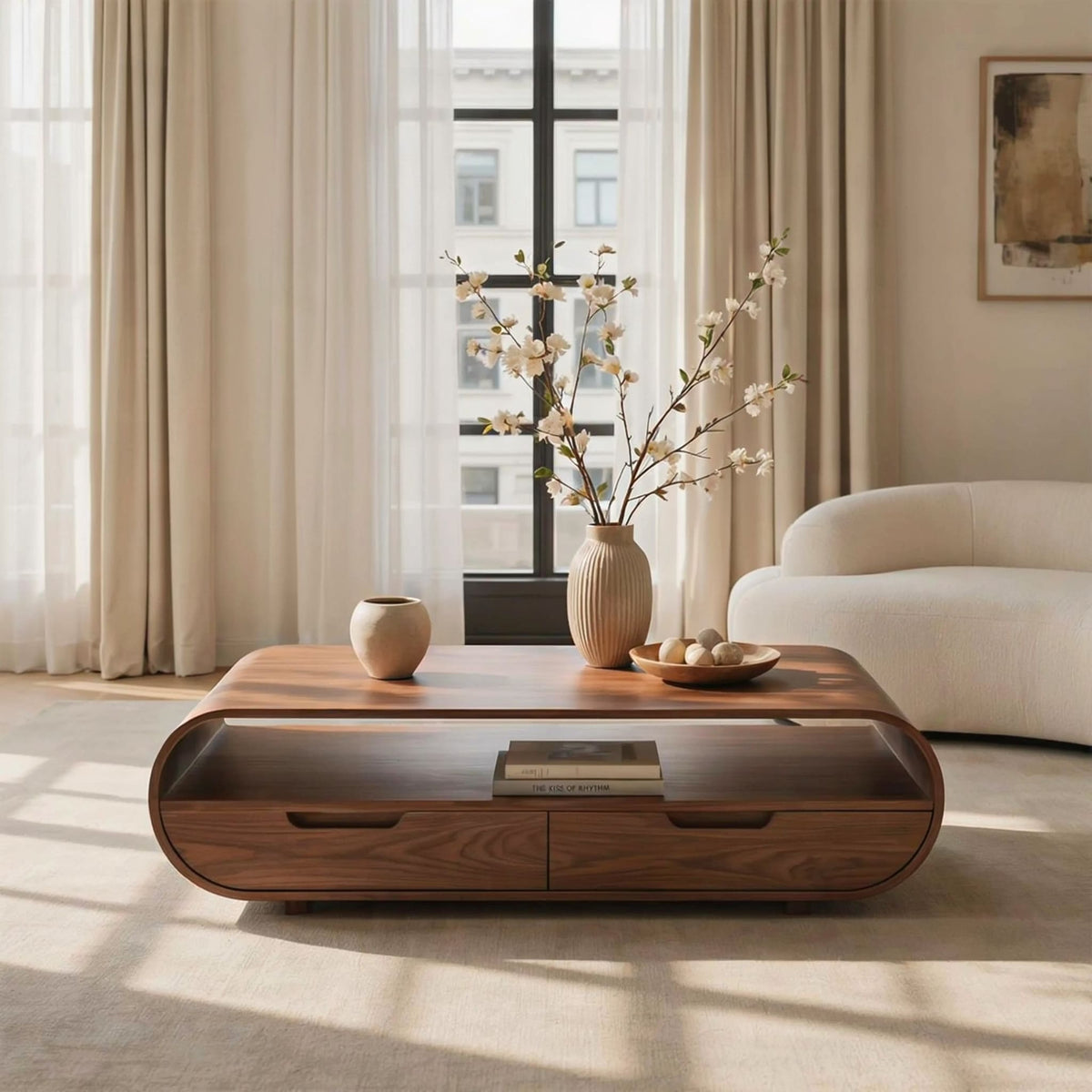 Moderne salontafel van eersteklas massief hout