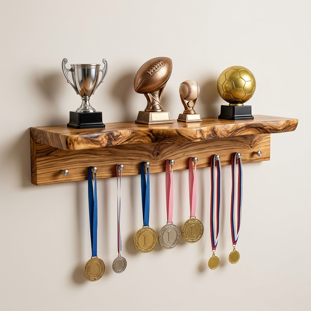 Houten boomtak kapstok voor de entree met sculpturaal ontwerp