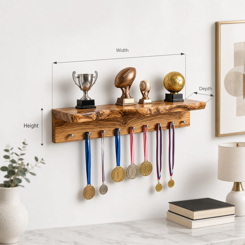 Boomrand Medaille Displayplank - Sportrek Massief Hout