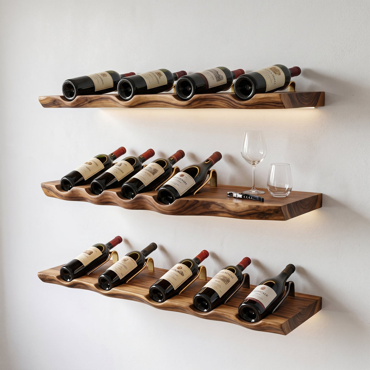 Houten wijn- en drankplank voor de thuisbar