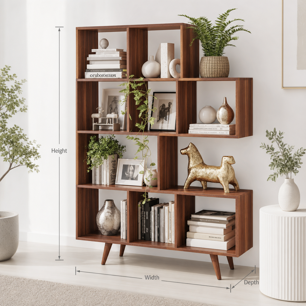 Ambachtelijke massief houten wandkast voor studeerkamer en thuiskantoor