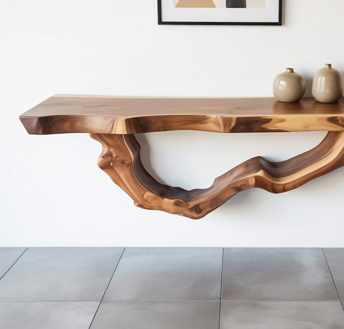 Zwevende wandplank voor modern rustieke woondecoratie