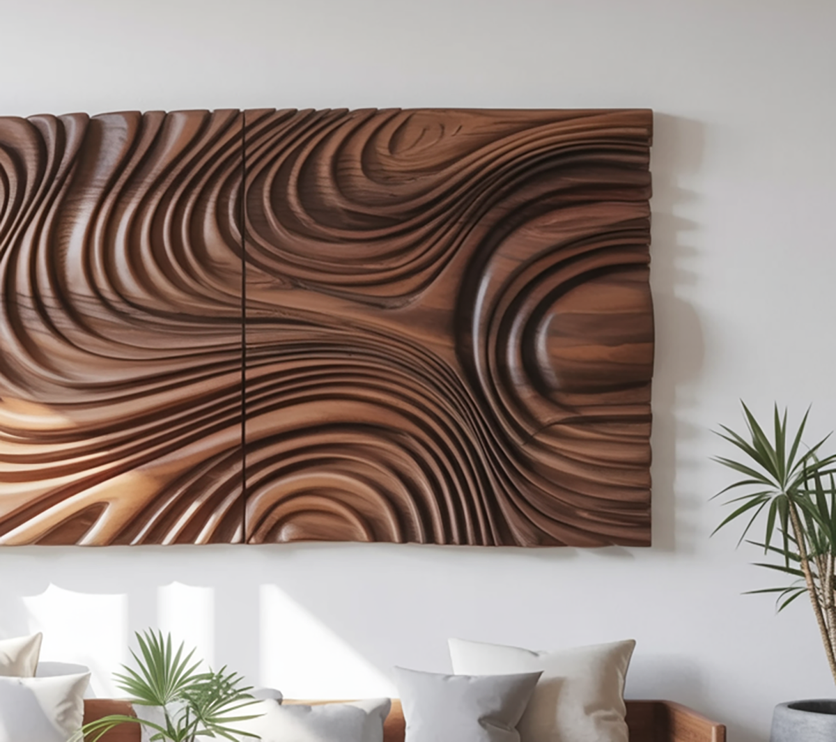Handgemaakt houten wandpaneel voor moderne wanddecoratie