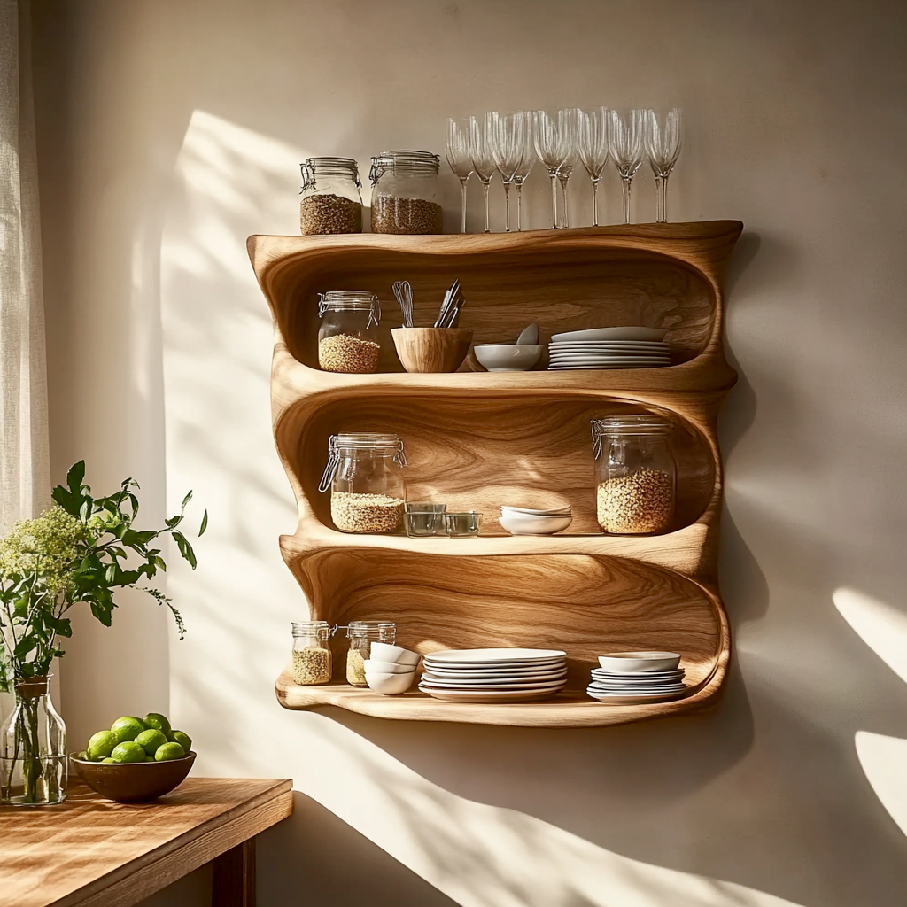 Houten keukenkast met landelijk ontwerp