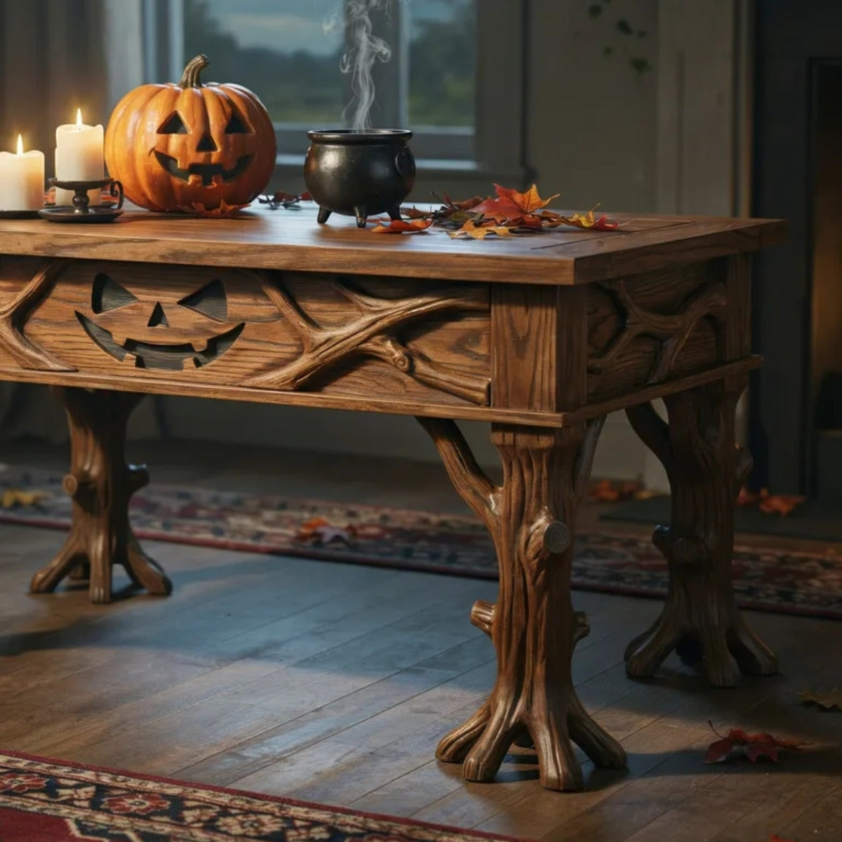 Sculpturale boomwortel salontafel vervaardigd uit natuurlijk hardhout