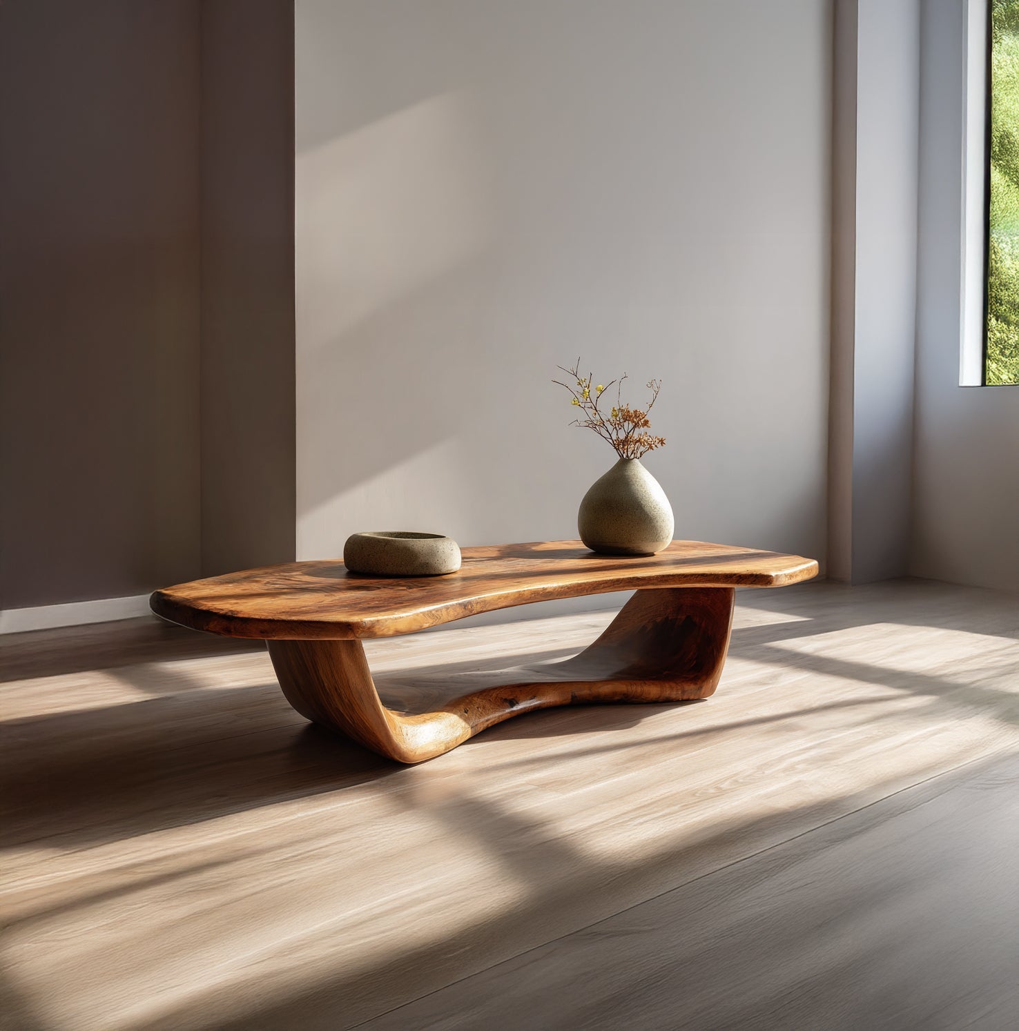 Massief Houten Live Edge Salontafel – Moderne Handgemaakte Tafel