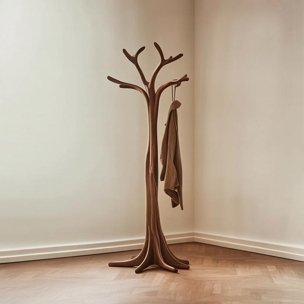 Houten Hangende Boomtak Kledingrek – Vintage Wanddecoratie