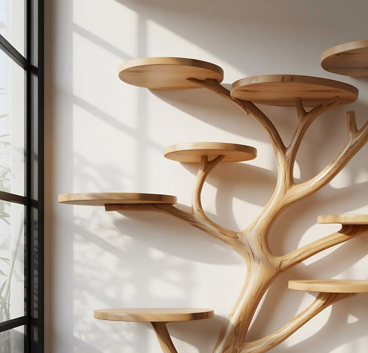 Rustieke Kattenboom van Natuurlijk Hout – Handgemaakt Kattenmeubel Cadeau