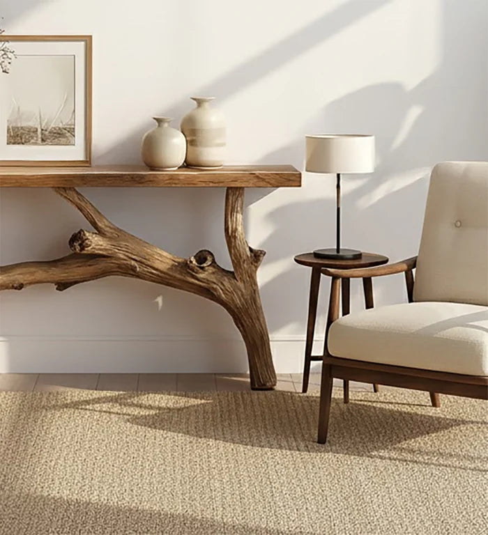 Handgemaakte Massief Houten Console Tafel – Rustiek Farmhouse Sidetable voor Woonkamer en Hal