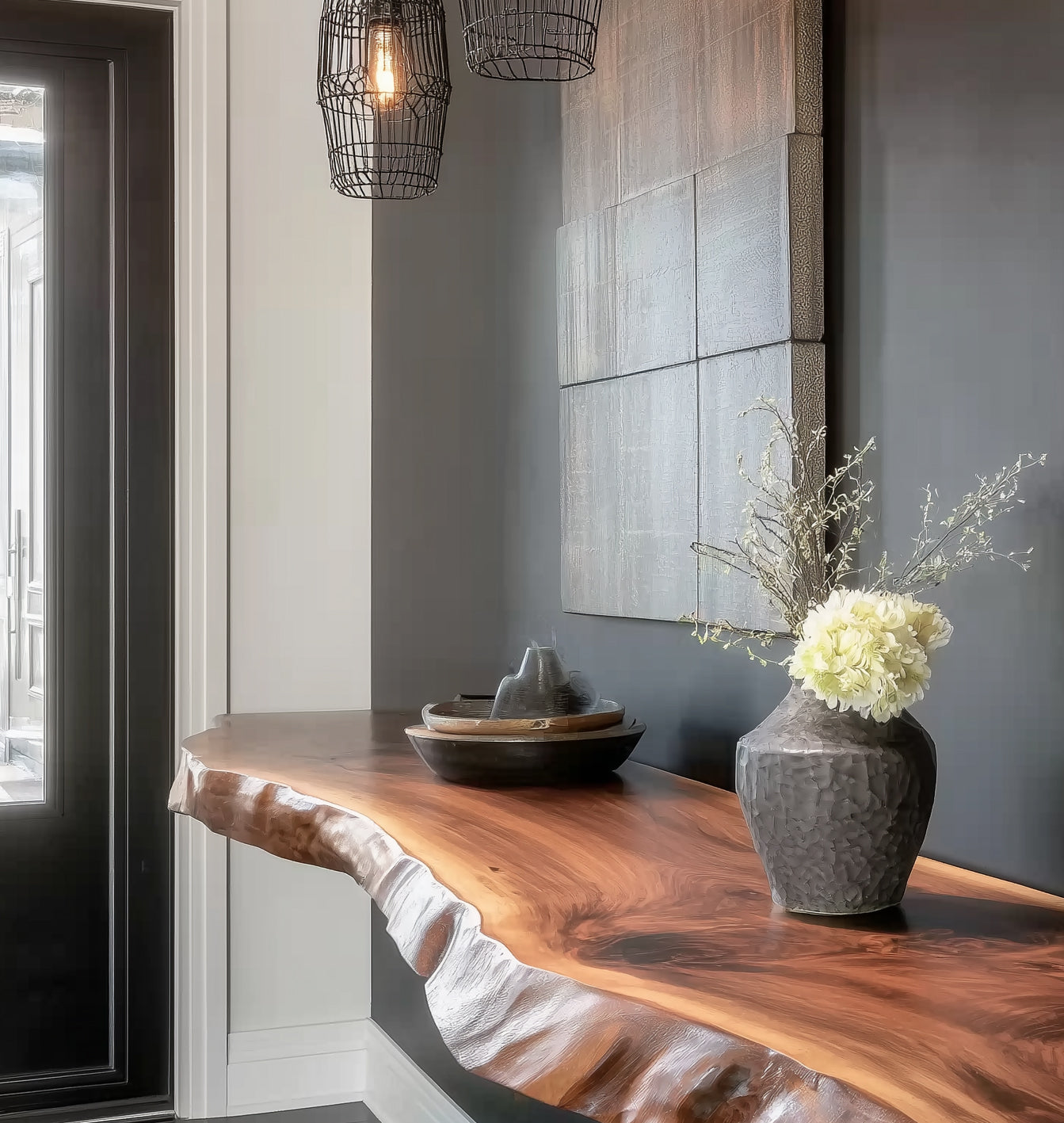 Floating Wall Shelf – Custom Live Edge Long Floating Display Shelf