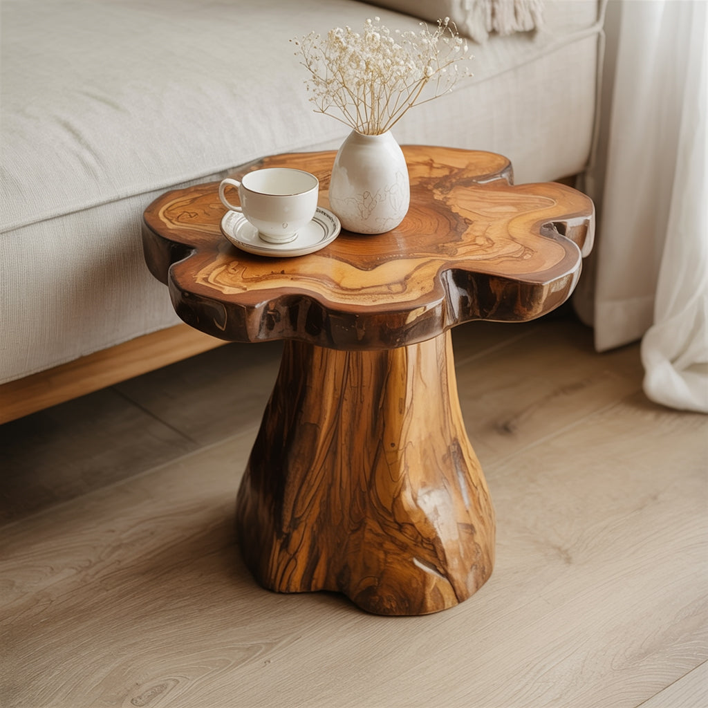 Handgemaakte Live Edge Bijzettafel – Massief Hout Design