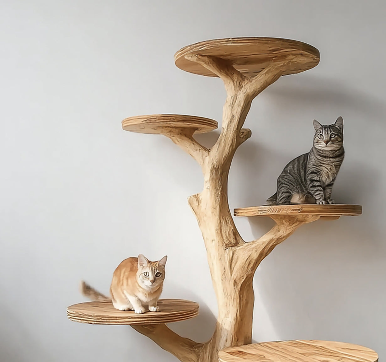 Rustieke Kattenboom in Boekenkaststijl – Stijlvolle Kattenmeubel voor Woonkamer