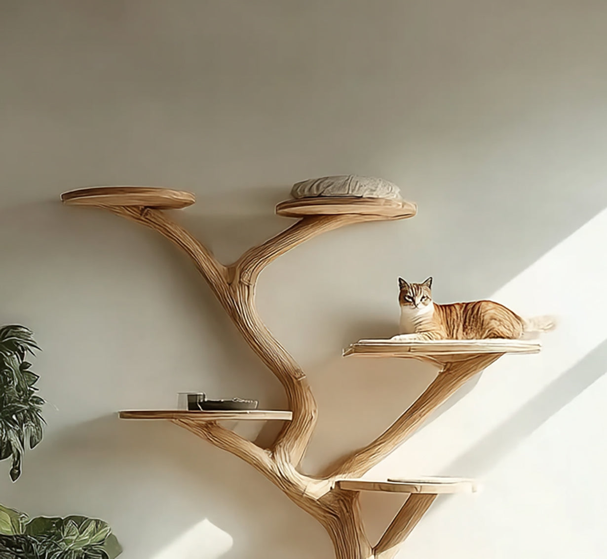 Houten Kattenboom van Driftwood – Wand Kattenklimtoren