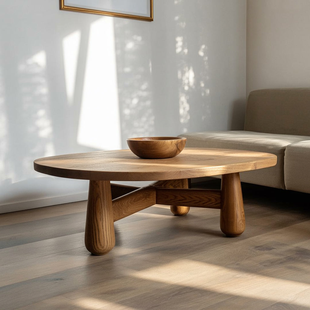 Moderne Farmhouse Houten Salontafel – Live Edge voor Woonkamer