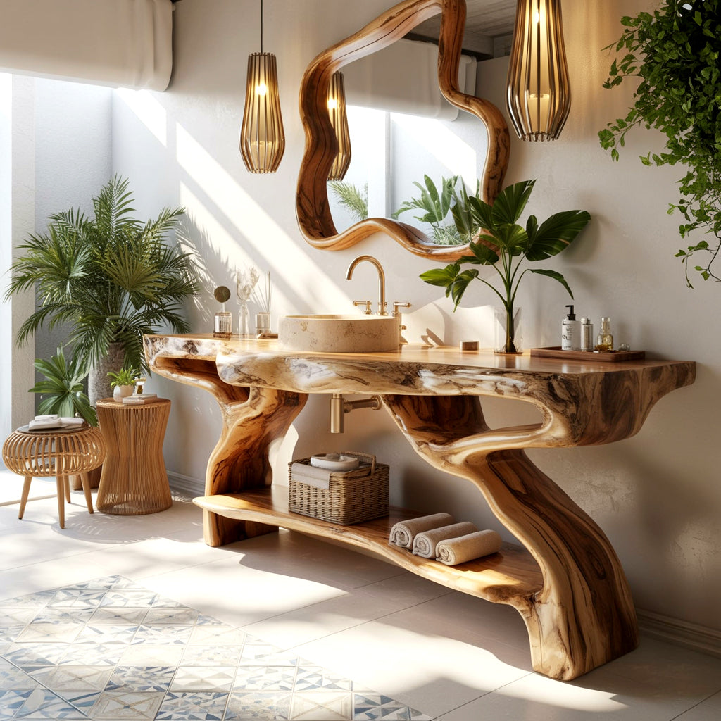 Handmade Rustic Barnwood Bathroom Vanity – Single Sink Farmhouse Vanity