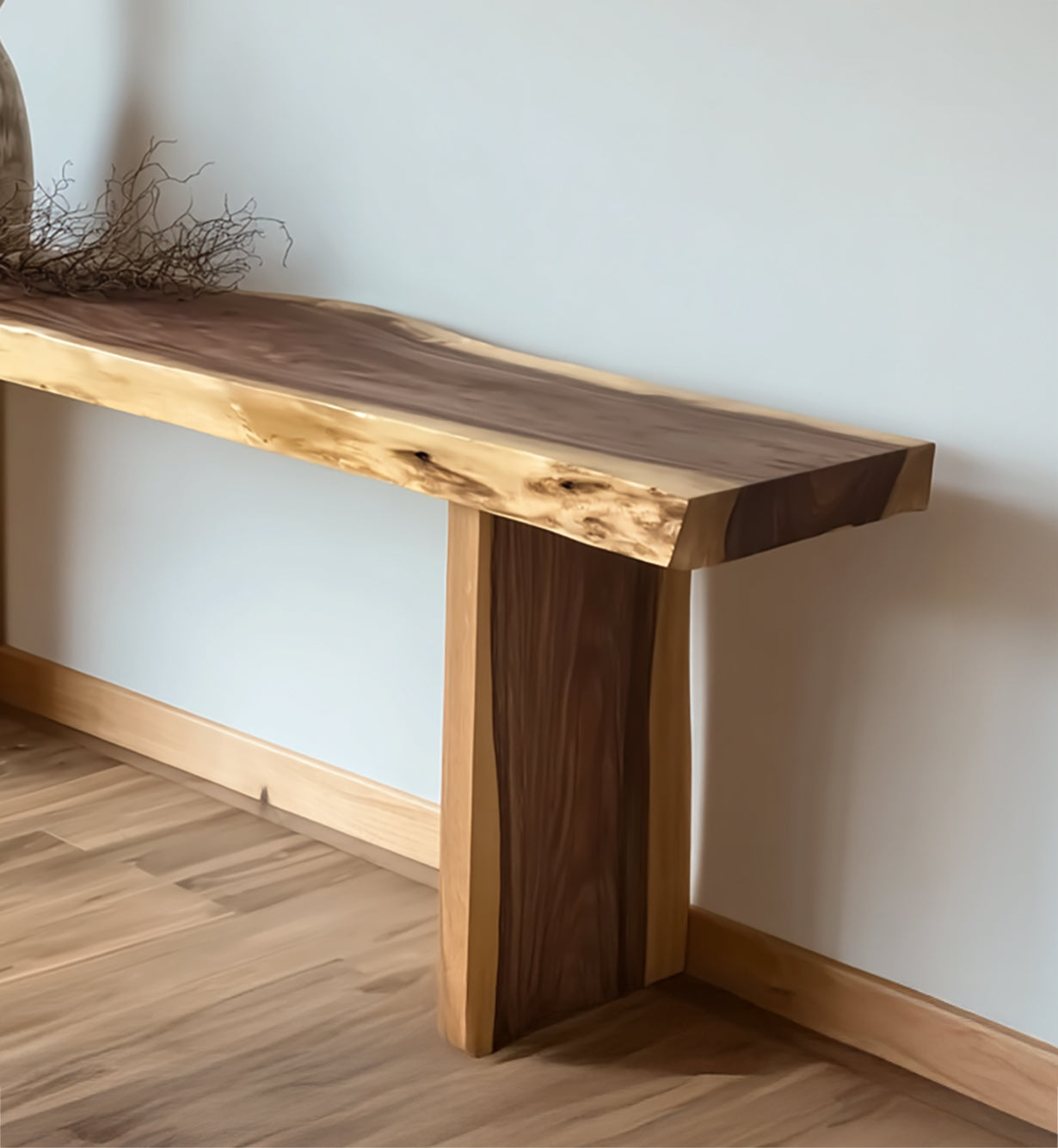 Handgemaakte Console Tafel van Gerecycled Hout – Landelijk Rustiek