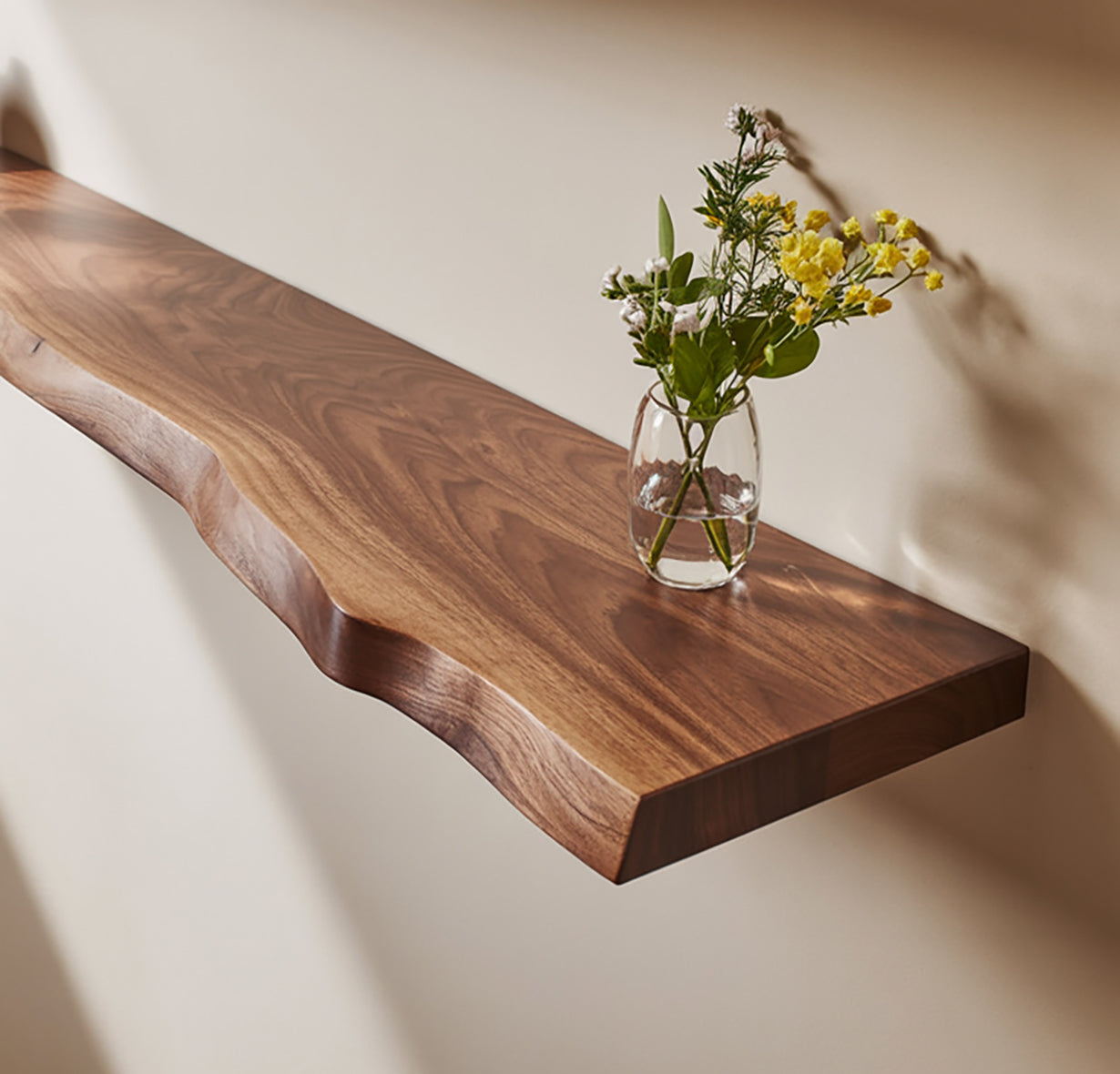 Massief Houten Live Edge Zwevende Plank Voor Woonkamer En Keuken