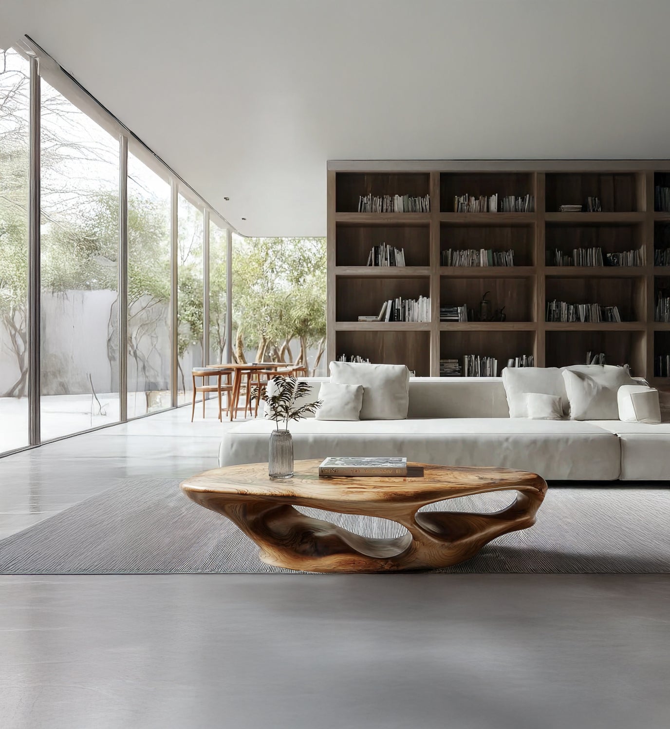 Rustieke Lage Salontafel met Live Edge – Gerecycled Boerderijhout