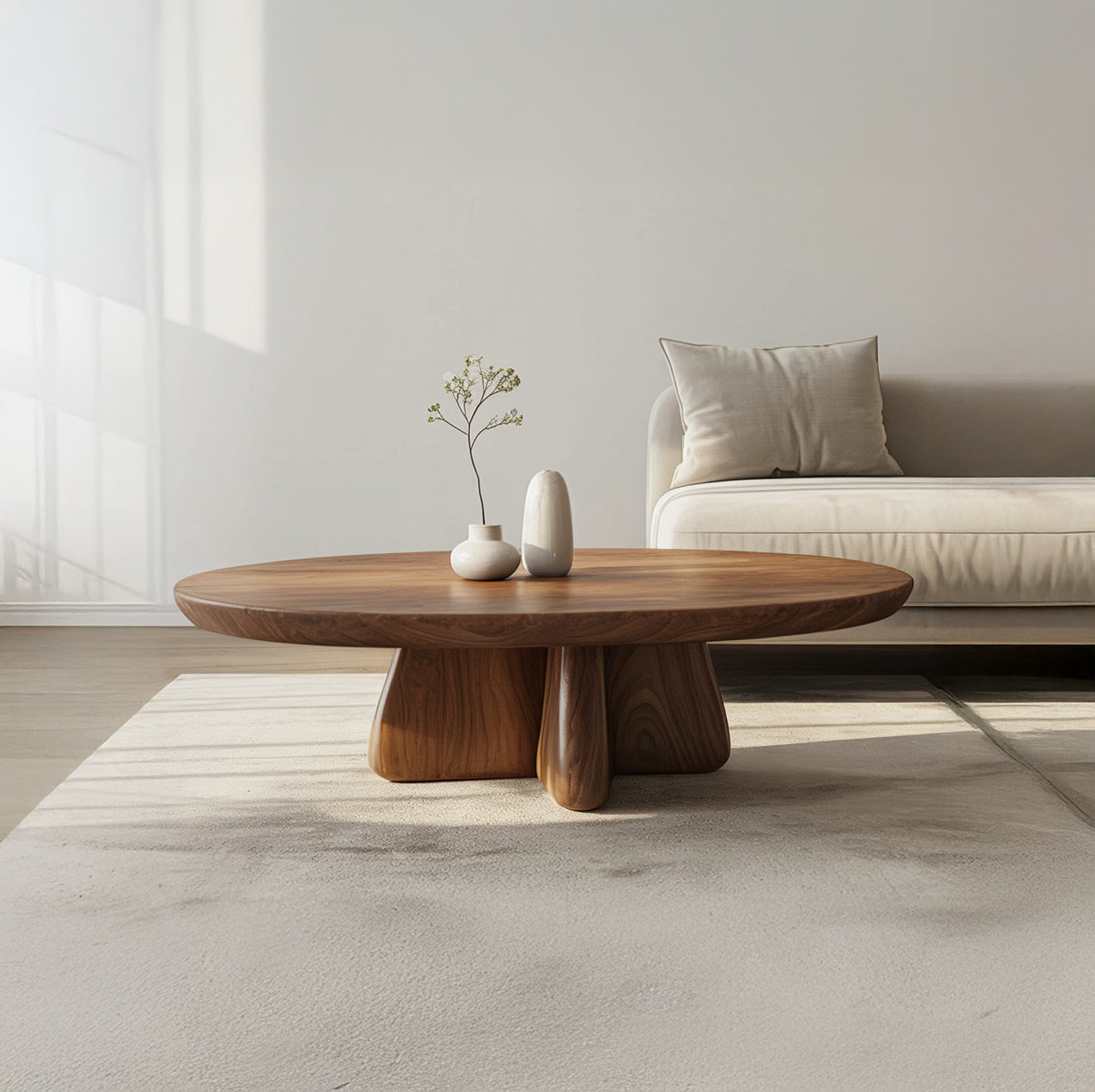 Massief Houten Organische Salontafel Met Live Edge Voor Woonkamer