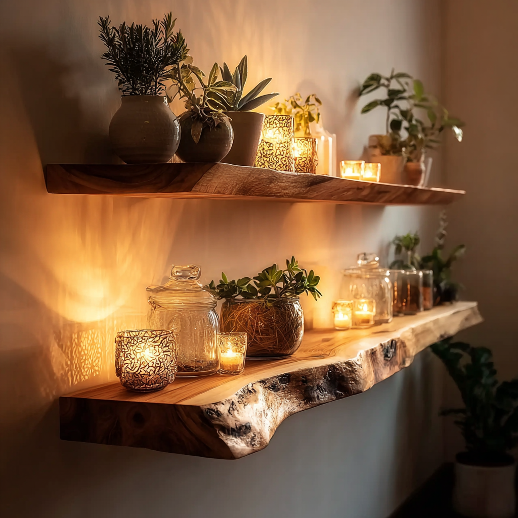 Deep Floating Shelves – Solid Wood Floating Shelf for Bathroom & Kitchen