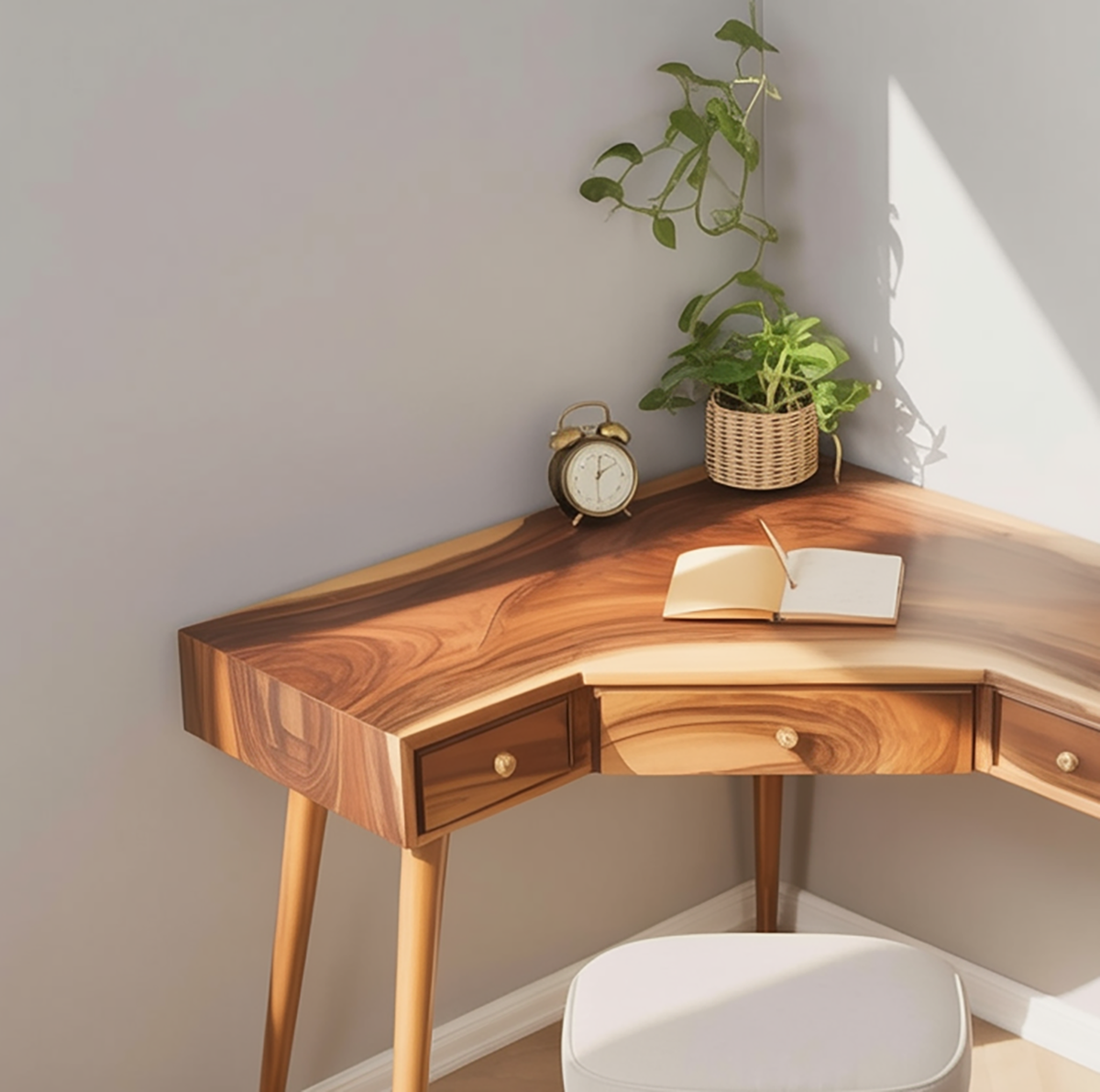 Organisch modern schrijfbureau voor studeerkamer of werkplek
