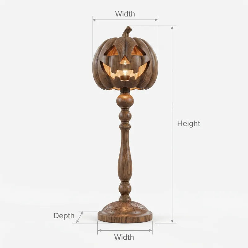 Houten Pompoen Vloerlamp - Boomwortelvoet Massief Hout