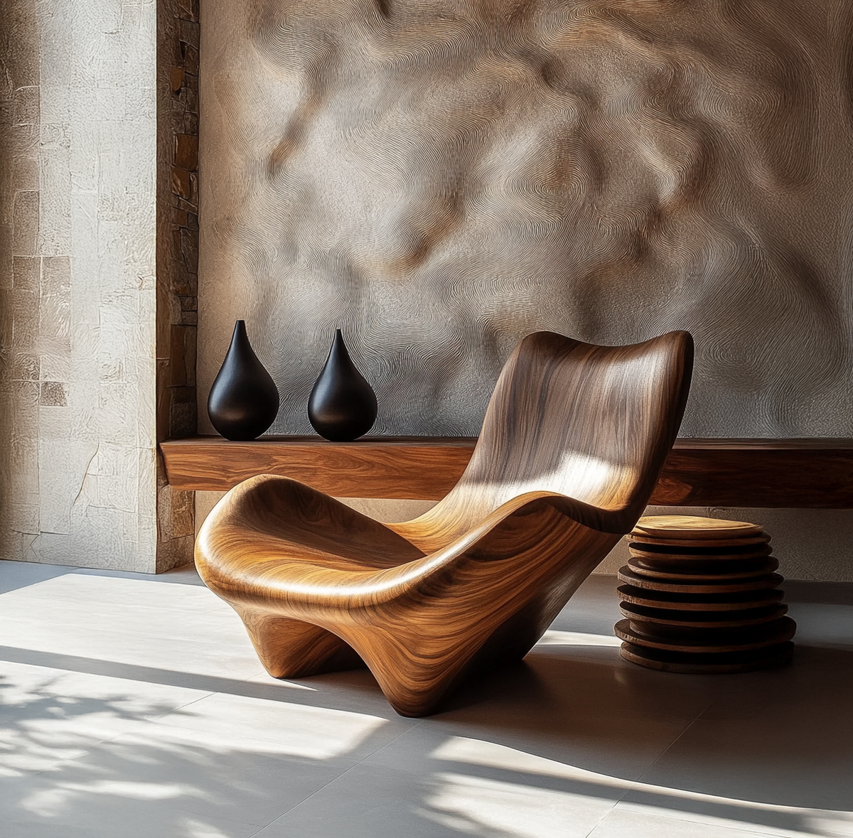 Organisch design loungestoel voor woonkamer of lounge