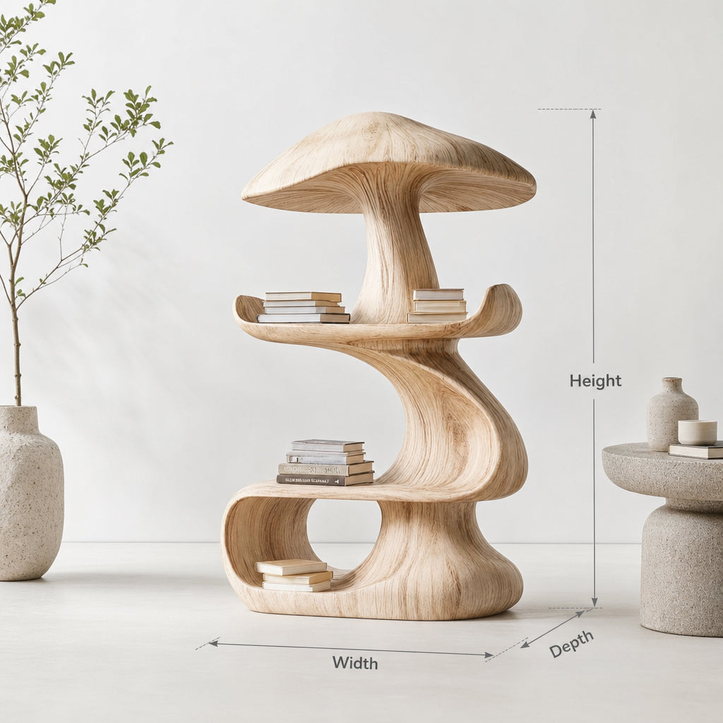 Moderne Sculpturale Paddenstoel Wandplank - Meubel voor Leeshoek