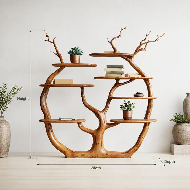 Moderne Boomvormige Wandplank - Grote Boomrand Boekenplank
