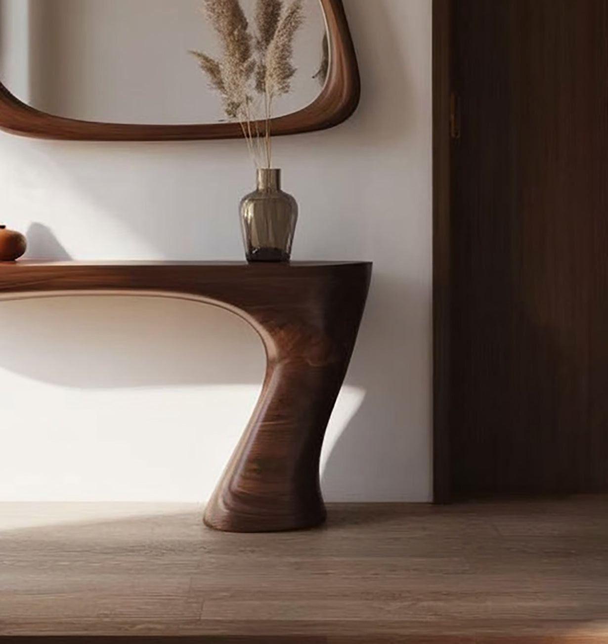 Natuurlijke Massief Houten Sidetable – Handgemaakte Rustieke Entreetafel