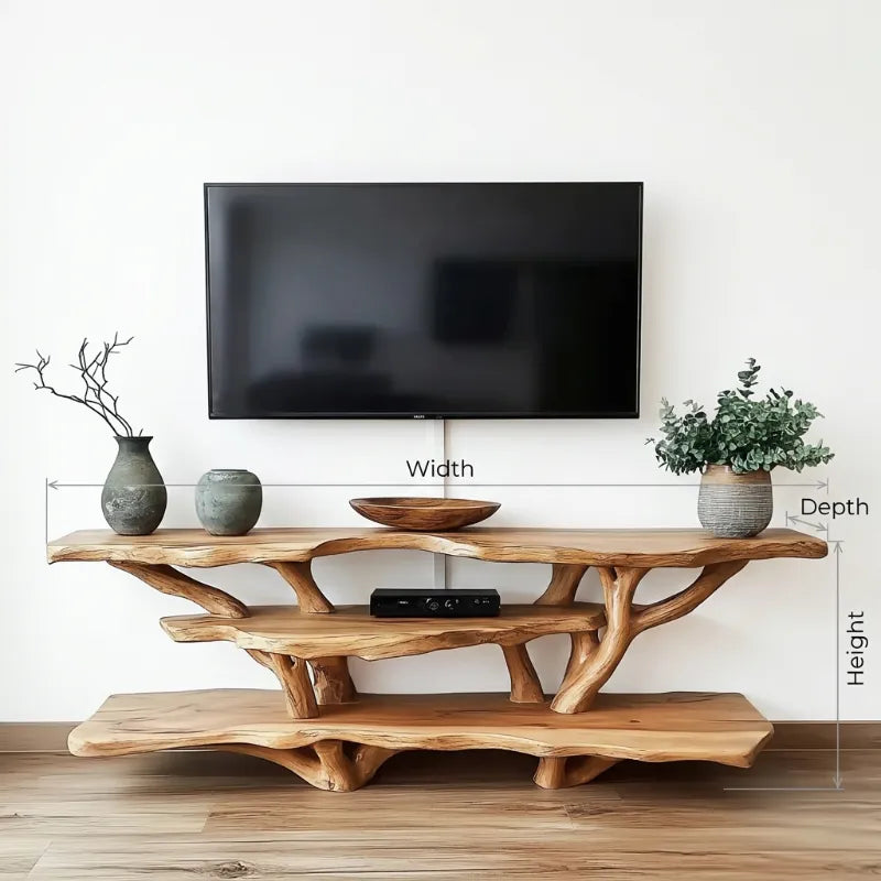 Boomtak TV-Meubel Boomrand - Organisch Modern Massief Hout