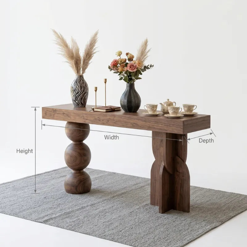Bol & Golf Sculpturale Consoletafel - Massief Hout Halmeubel