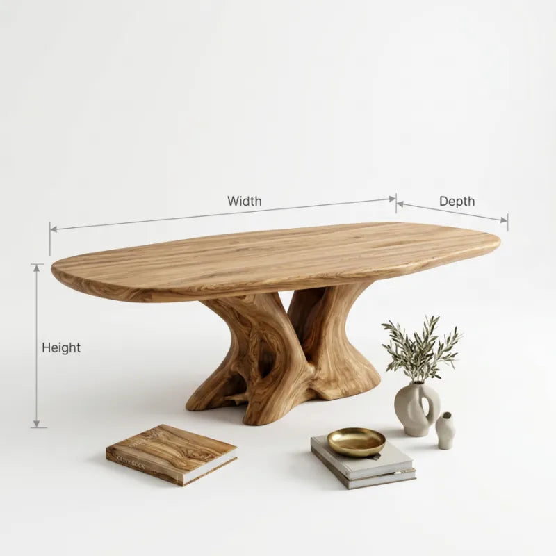 Rustieke Boomrand Eettafel - Massief Hout Keuken & Terras