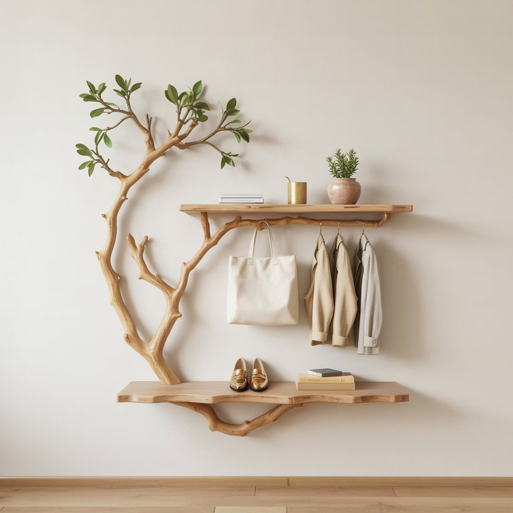 Sculpturale boomkapstok met organisch modern design