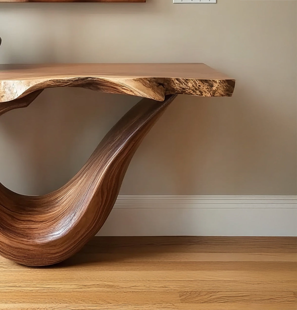 Sculpturale sidetable voor de gang met abstract silhouet
