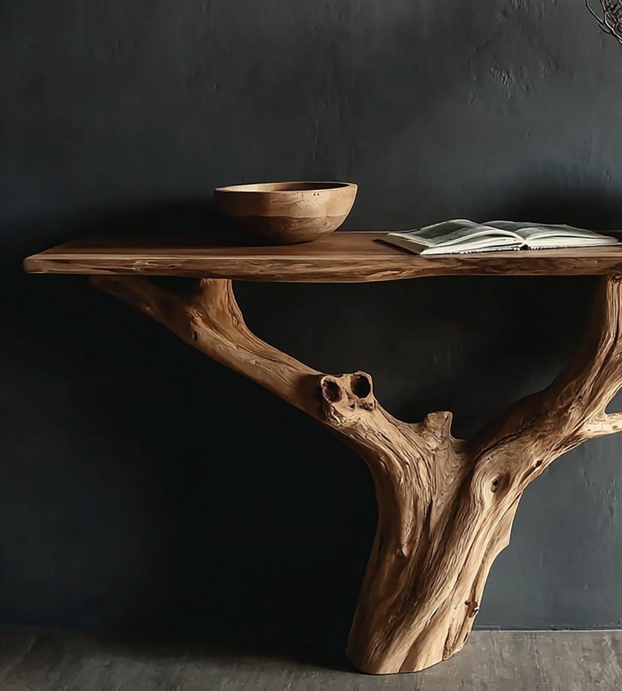 Handcrafted Entryway Console Table – Handmade Live Edge Hallway Furniture