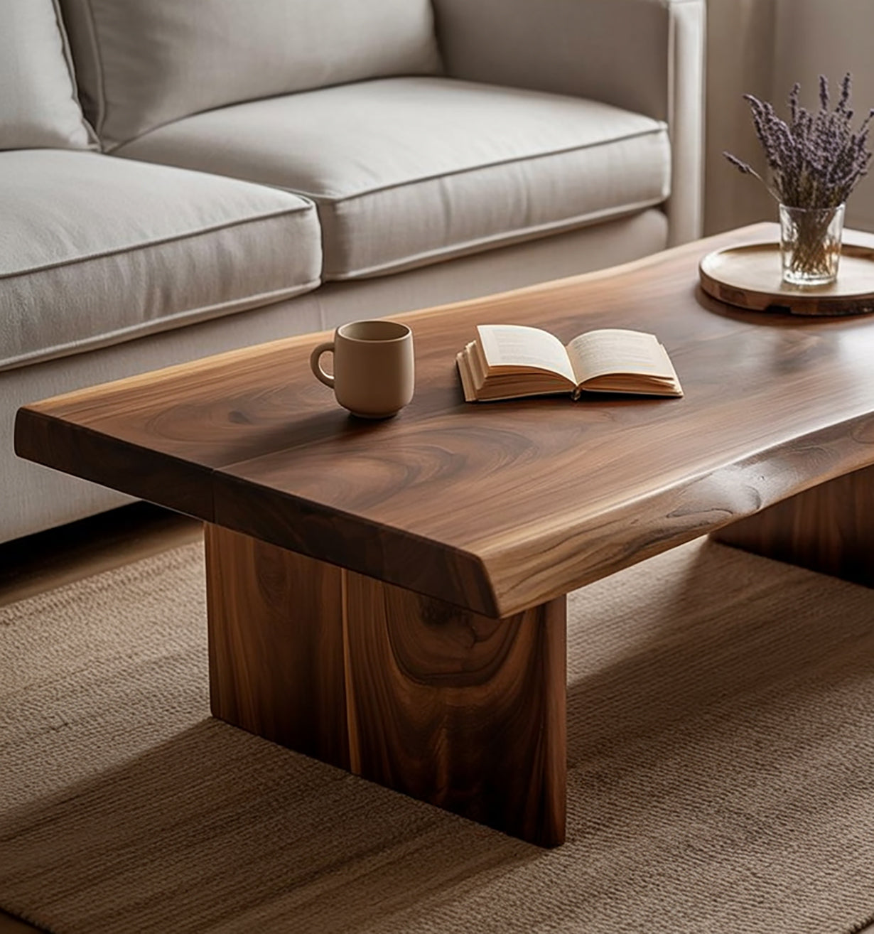 Handgemaakte Rustieke Salontafel van Massief Hout – Heavy Duty