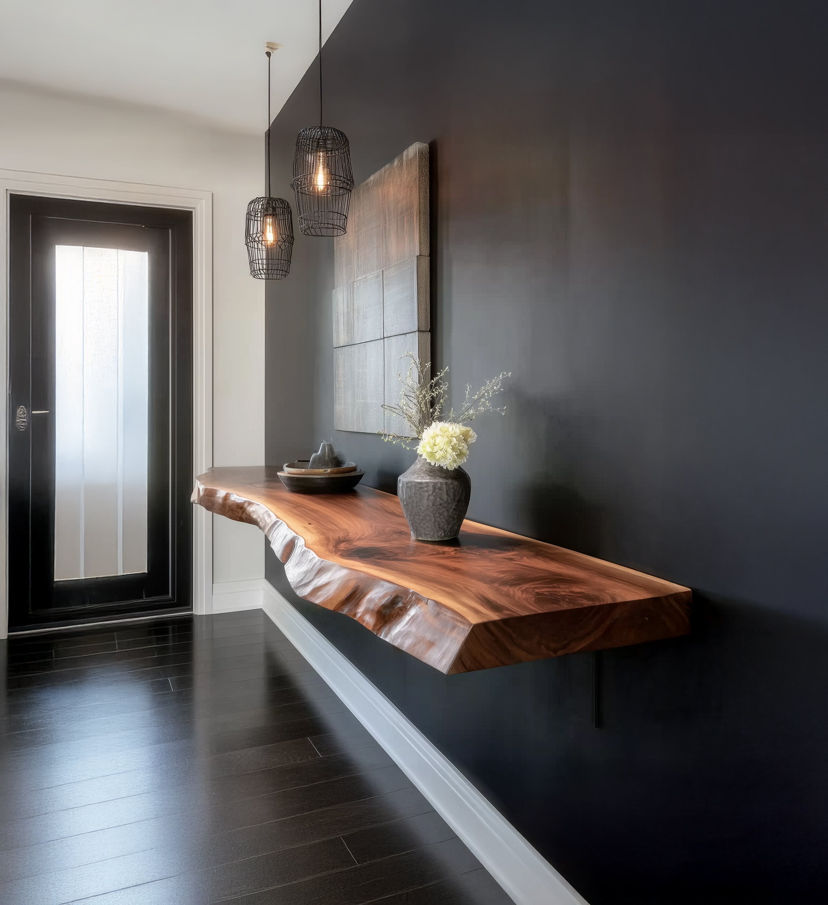 Floating Wall Shelf – Custom Live Edge Long Floating Display Shelf