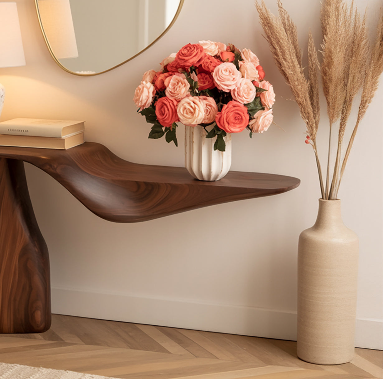 Rustieke Live Edge Consoletafel van Massief Hout voor Hal