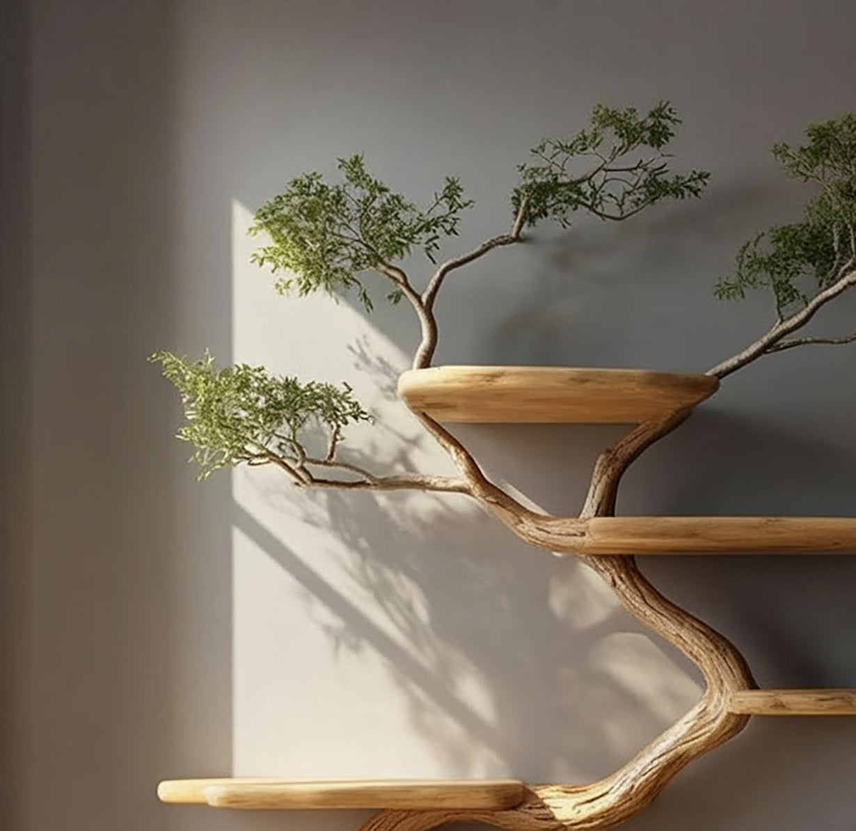 Boomvormige Boekenkast van Massief Hout – Natuurdesign