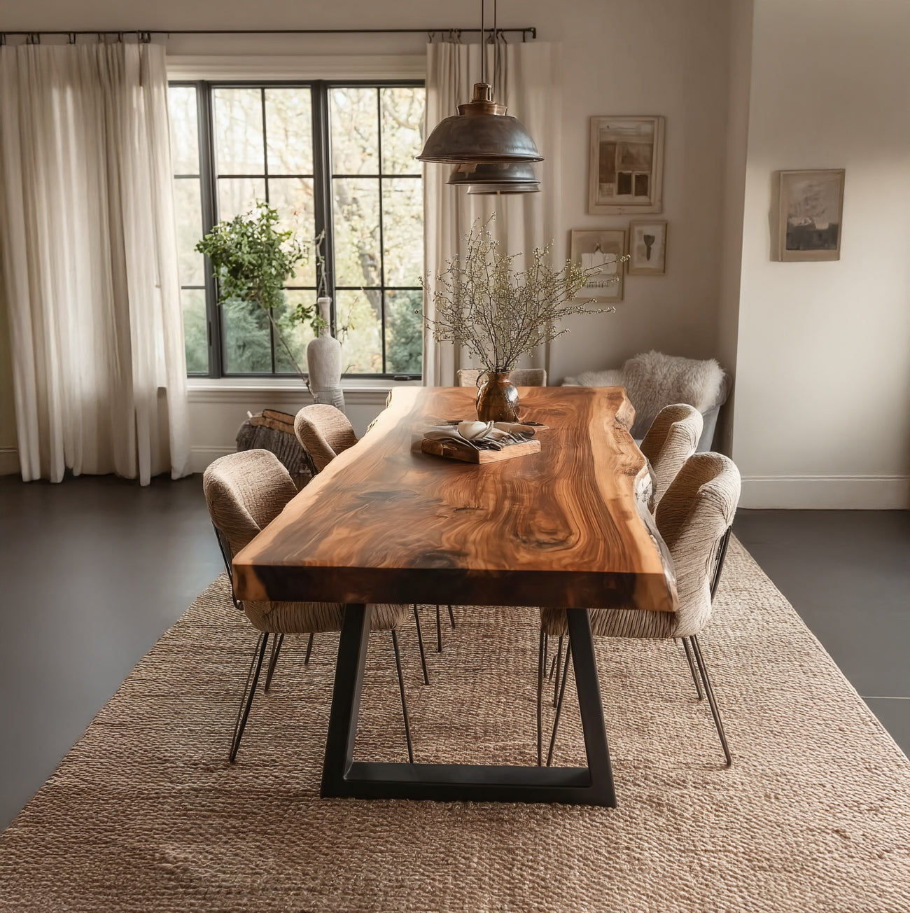 Eettafel van Massief Hout – Moderne Minimalistische Keukentafel
