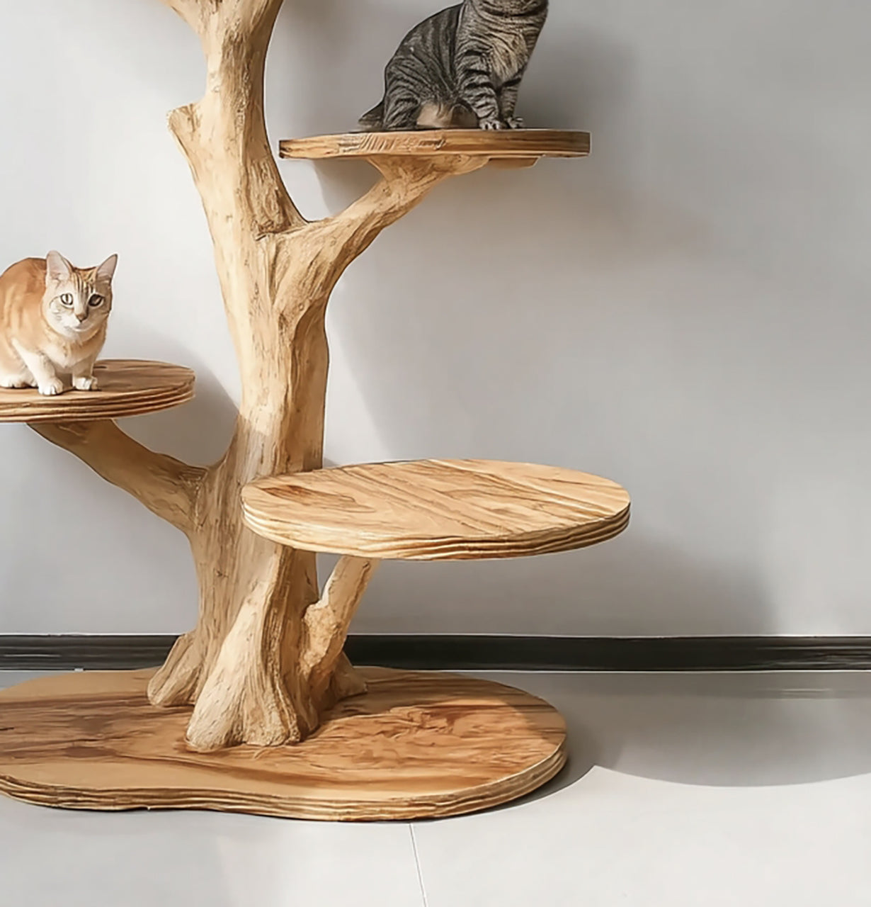 Rustieke Kattenboom in Boekenkaststijl – Stijlvolle Kattenmeubel voor Woonkamer