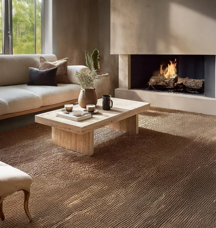 Rustieke Handgemaakte Farmhouse Salontafel – Live-Edge Houten Rechthoekige Tafel