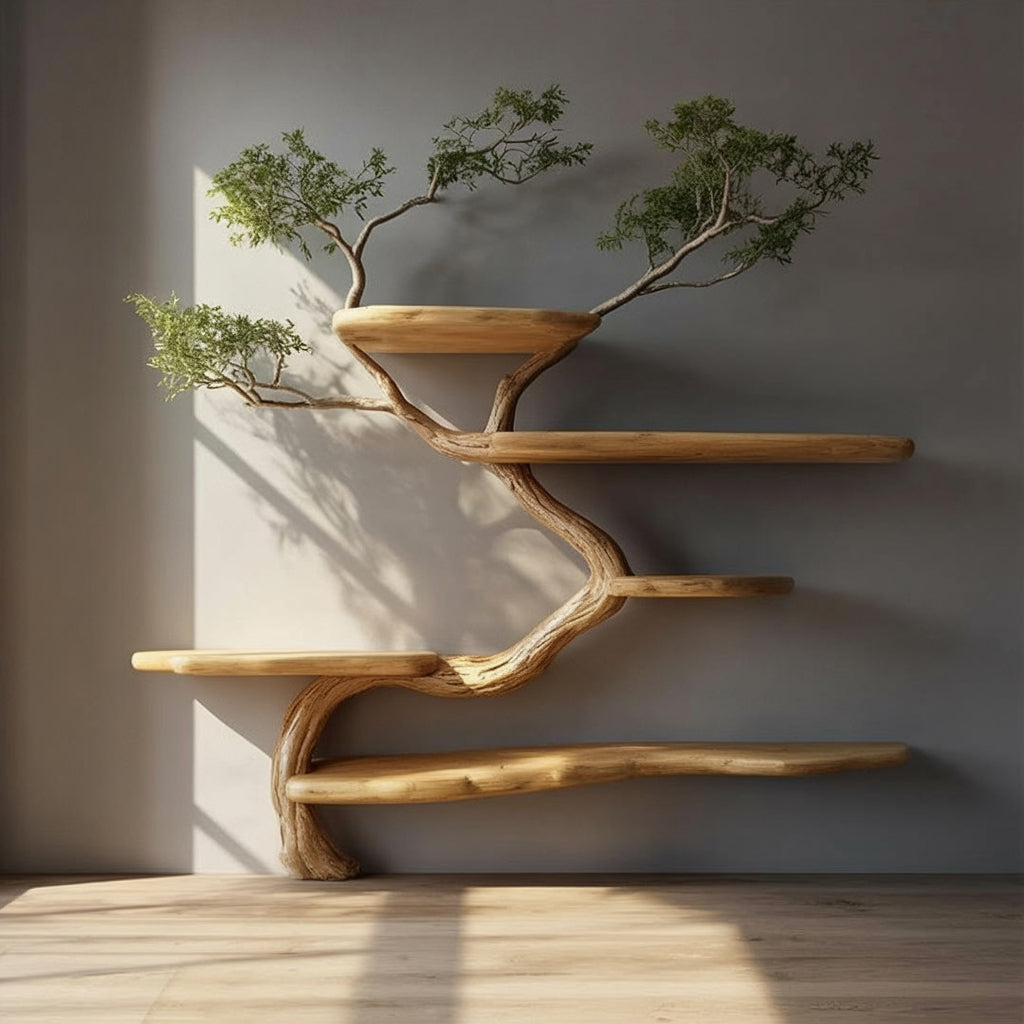 Boomvormige Boekenkast van Massief Hout – Natuurdesign
